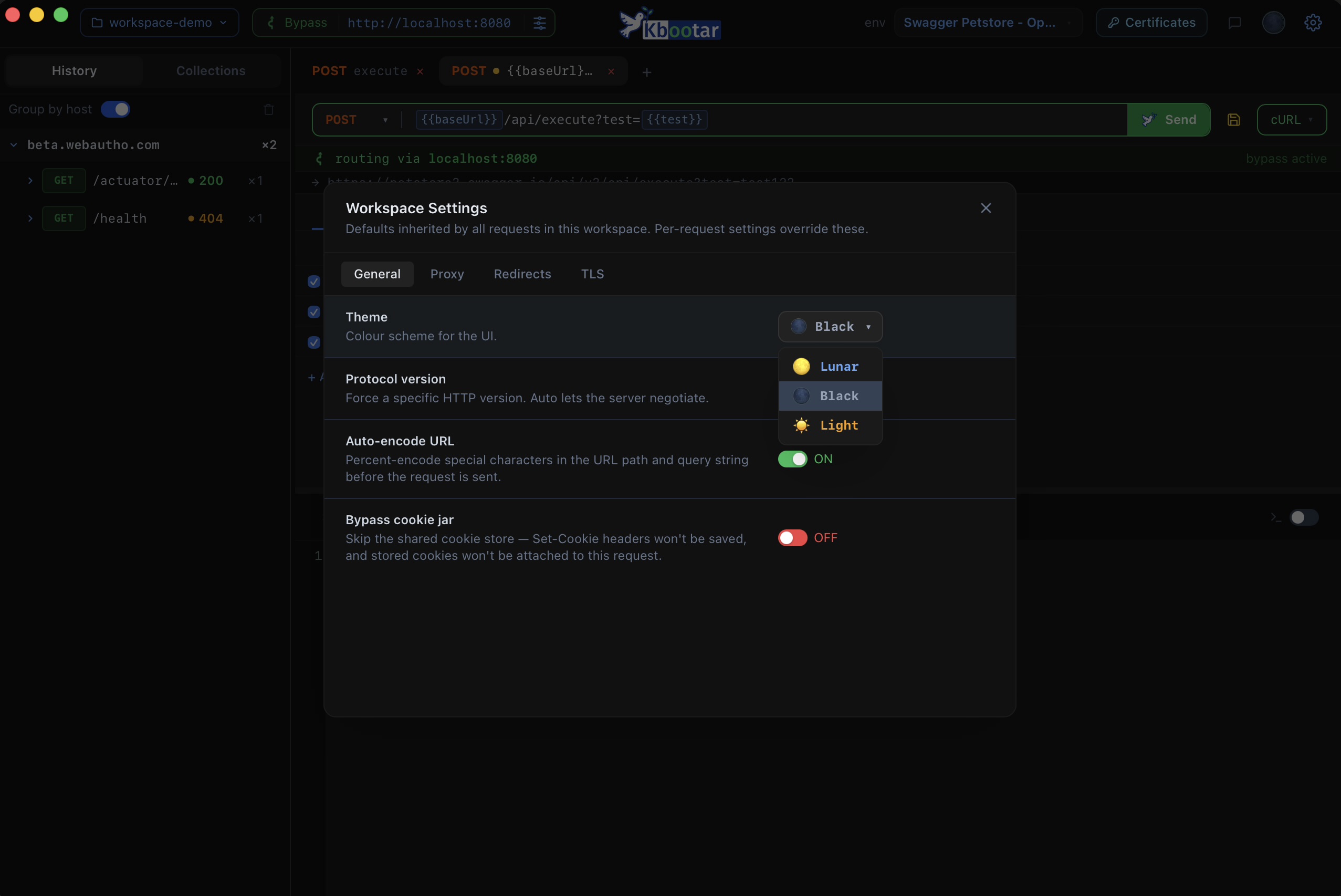 kbootar light and dark theme